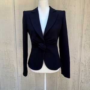 Gorgeous!! Vintage Armani Collezioni Black Silk Blazer